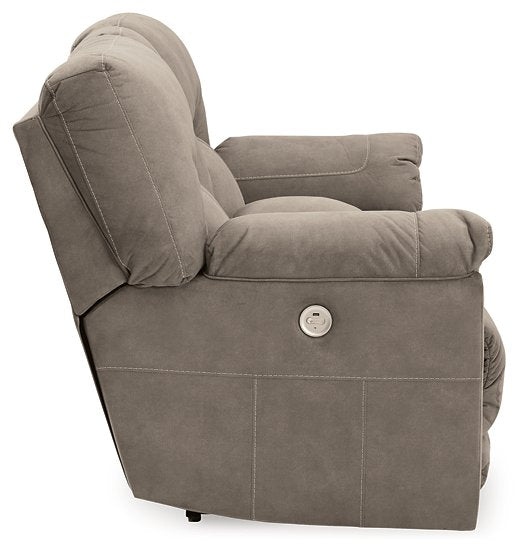 Cavalcade Power Reclining Loveseat with Console - World Furniture Gallery (Newark, CA)