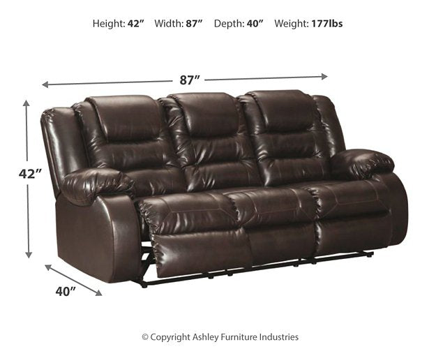 Vacherie Reclining Sofa - World Furniture Gallery (Newark, CA)