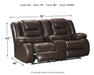 Vacherie Reclining Loveseat with Console - World Furniture Gallery (Newark, CA)