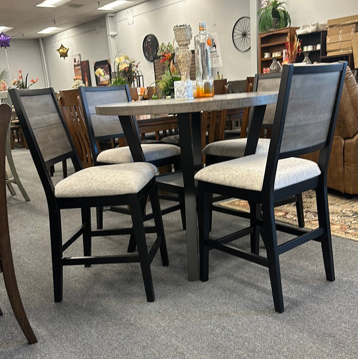 Contemporary 2-Tone Counter Height Dining Set - World Furniture Gallery (Newark, CA)