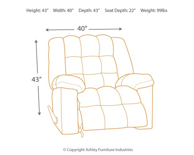 Ludden Recliner - World Furniture Gallery (Newark, CA)