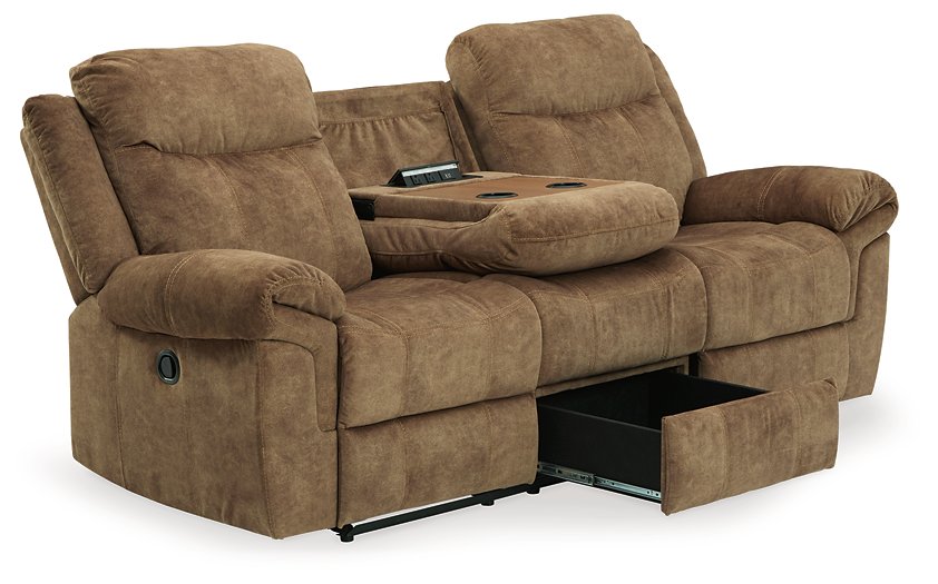 Huddle-Up Reclining Sofa with Drop Down Table - World Furniture Gallery (Newark, CA)