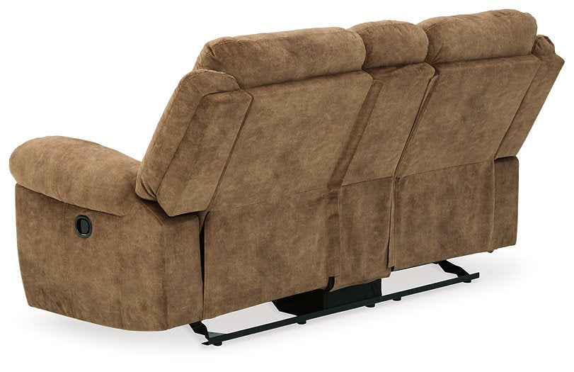 Huddle-Up Glider Reclining Loveseat with Console - World Furniture Gallery (Newark, CA)