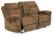 Huddle-Up Glider Reclining Loveseat with Console - World Furniture Gallery (Newark, CA)