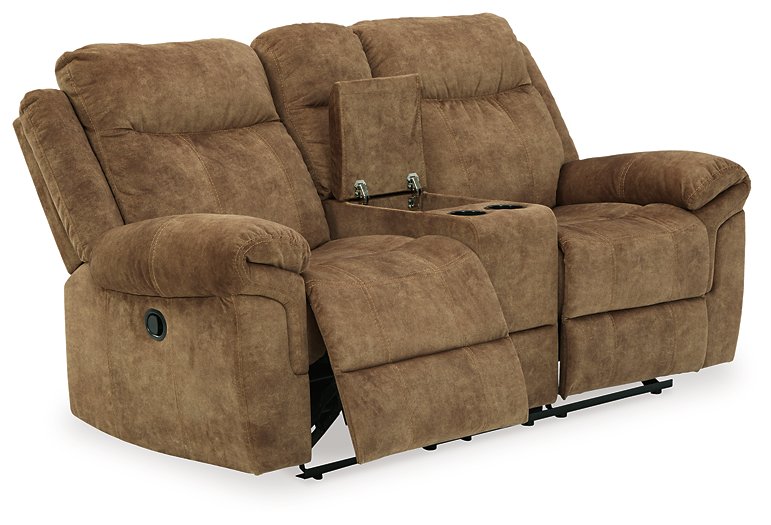 Huddle-Up Glider Reclining Loveseat with Console - World Furniture Gallery (Newark, CA)