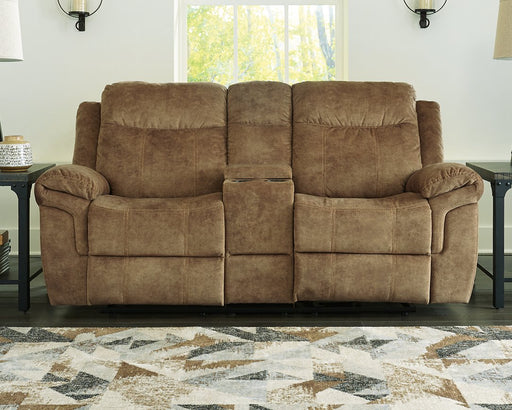 Huddle-Up Glider Reclining Loveseat with Console - World Furniture Gallery (Newark, CA)