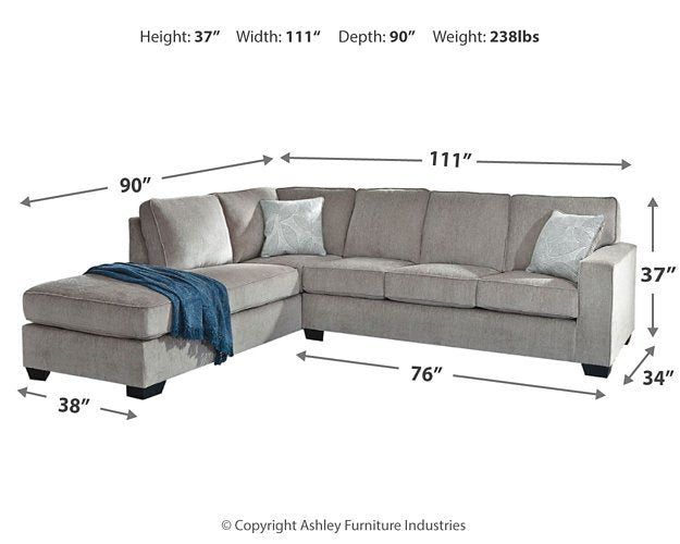 Altari 2-Piece Sectional with Chaise - World Furniture Gallery (Newark, CA)