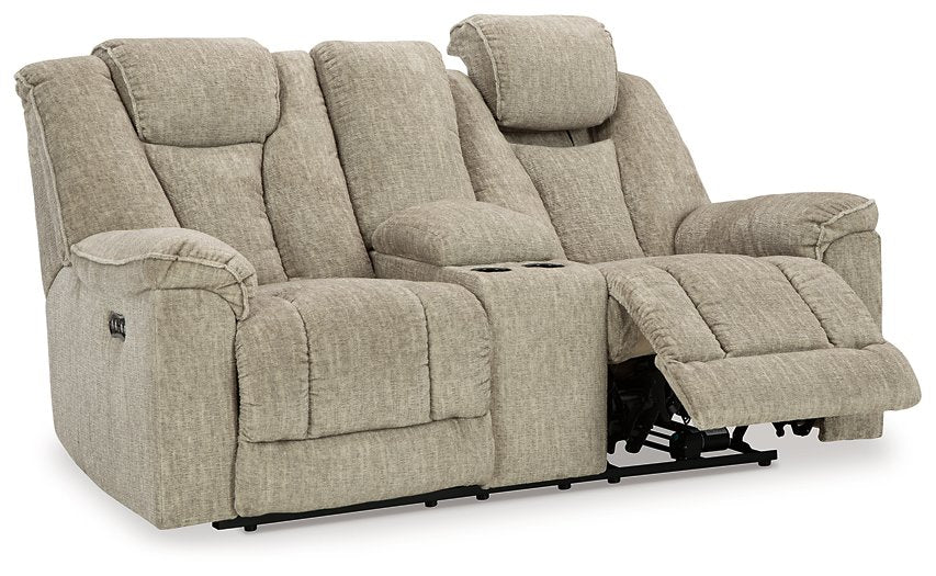 Hindmarsh Power Reclining Loveseat with Console - World Furniture Gallery (Newark, CA)