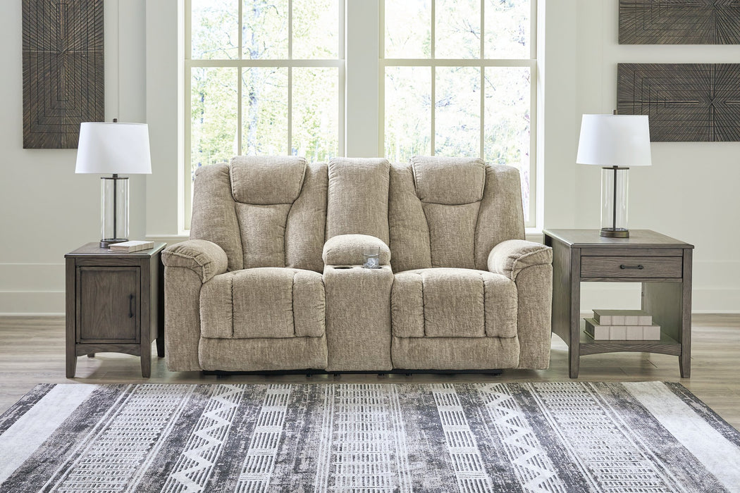 Hindmarsh Power Reclining Loveseat with Console - World Furniture Gallery (Newark, CA)