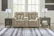 Hindmarsh Power Reclining Loveseat with Console - World Furniture Gallery (Newark, CA)