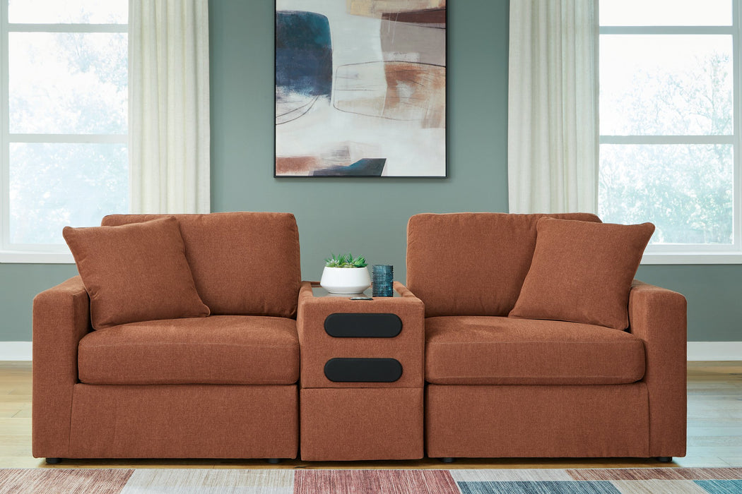 Modmax Sectional Loveseat with Audio System - World Furniture Gallery (Newark, CA)