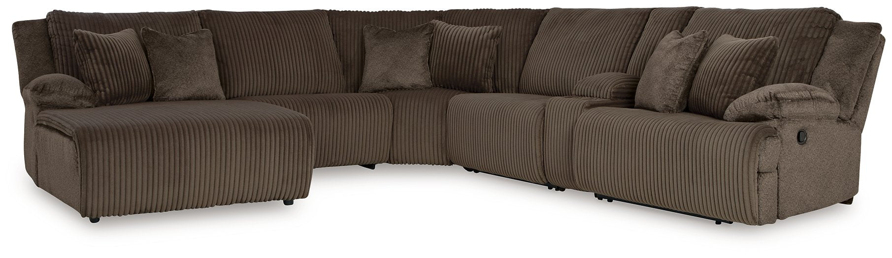 Top Tier Reclining Sectional with Chaise - World Furniture Gallery (Newark, CA)