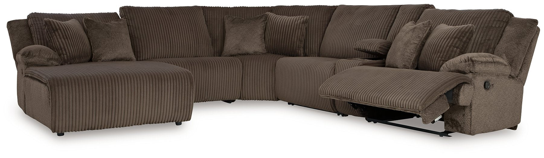 Top Tier Reclining Sectional with Chaise - World Furniture Gallery (Newark, CA)