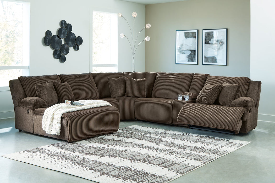 Top Tier Reclining Sectional with Chaise - World Furniture Gallery (Newark, CA)