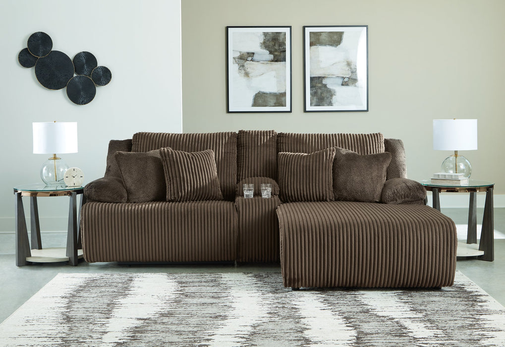 Top Tier Reclining Sectional Sofa with Chaise - World Furniture Gallery (Newark, CA)