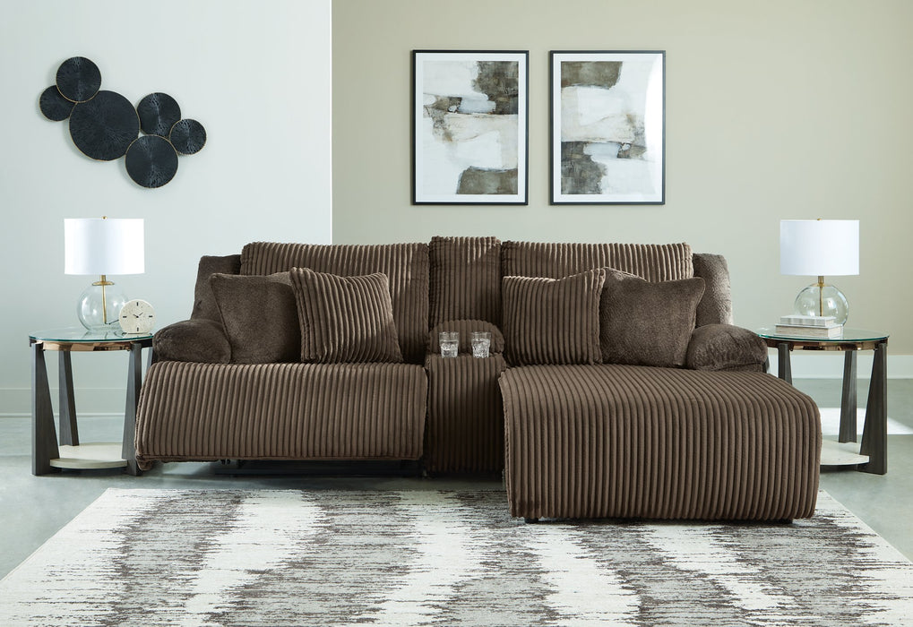 Top Tier Reclining Sectional Sofa with Chaise - World Furniture Gallery (Newark, CA)