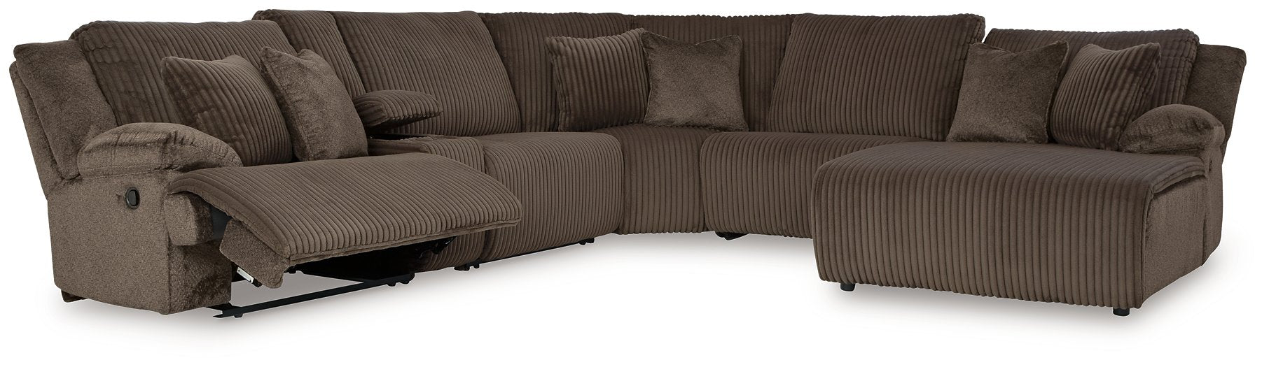 Top Tier Reclining Sectional with Chaise - World Furniture Gallery (Newark, CA)