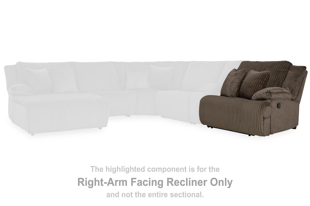 Top Tier Reclining Sectional with Chaise - World Furniture Gallery (Newark, CA)