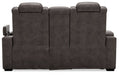 HyllMont Power Reclining Loveseat with Console - World Furniture Gallery (Newark, CA)