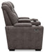 HyllMont Power Reclining Loveseat with Console - World Furniture Gallery (Newark, CA)