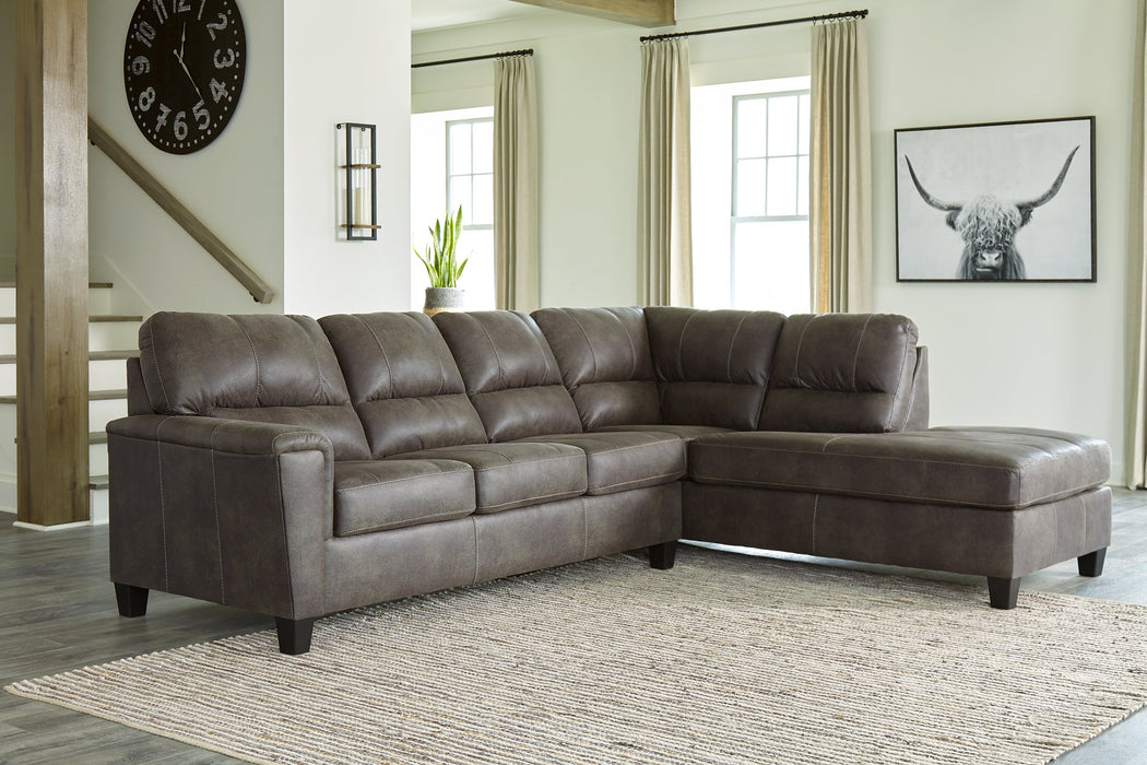 Navi 2-Piece Sectional with Chaise - World Furniture Gallery (Newark, CA)