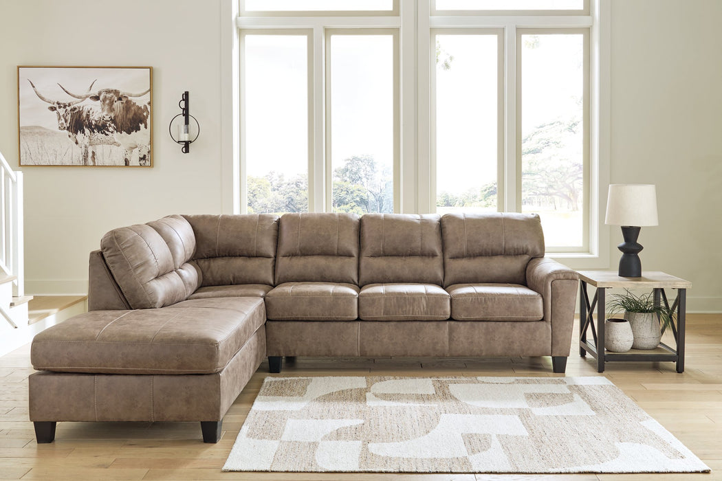 Navi 2-Piece Sectional Sofa Sleeper Chaise - World Furniture Gallery (Newark, CA)