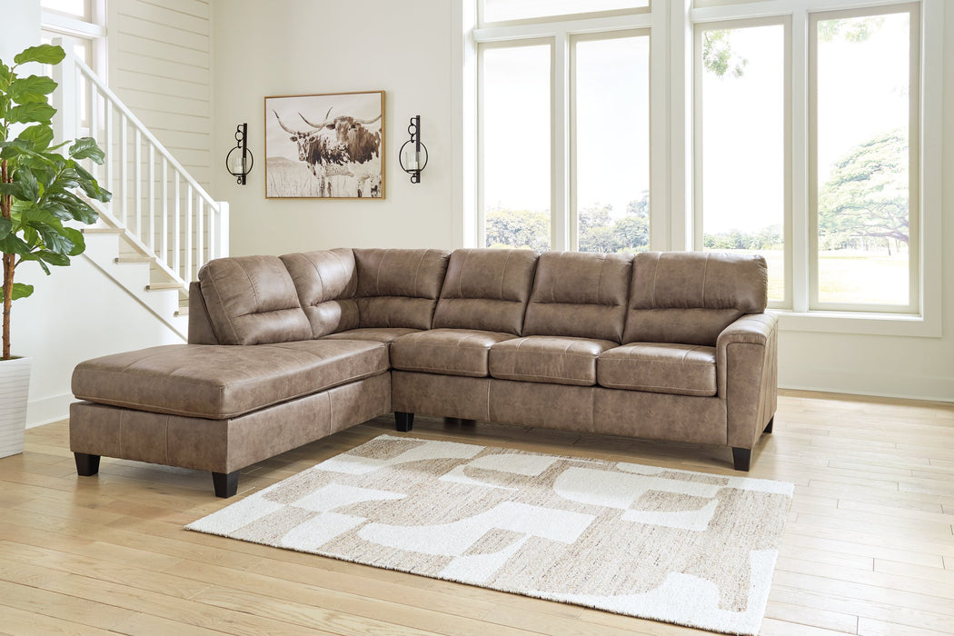 Navi 2-Piece Sectional Sofa Sleeper Chaise - World Furniture Gallery (Newark, CA)