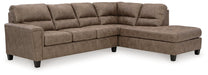 Navi 2-Piece Sectional Sofa Sleeper Chaise - World Furniture Gallery (Newark, CA)