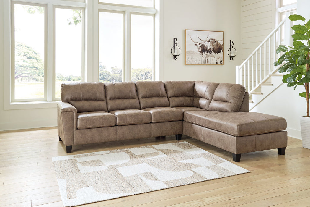 Navi 2-Piece Sectional Sofa Sleeper Chaise - World Furniture Gallery (Newark, CA)