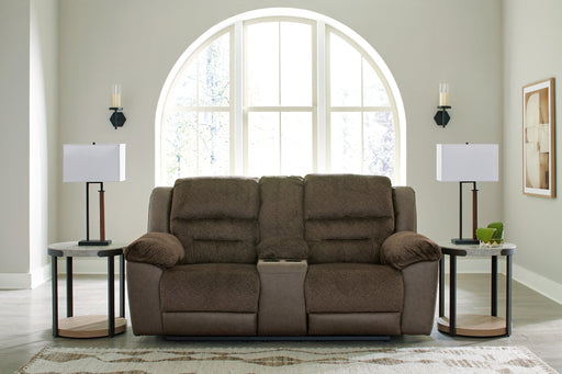 Dorman Reclining Loveseat with Console - World Furniture Gallery (Newark, CA)