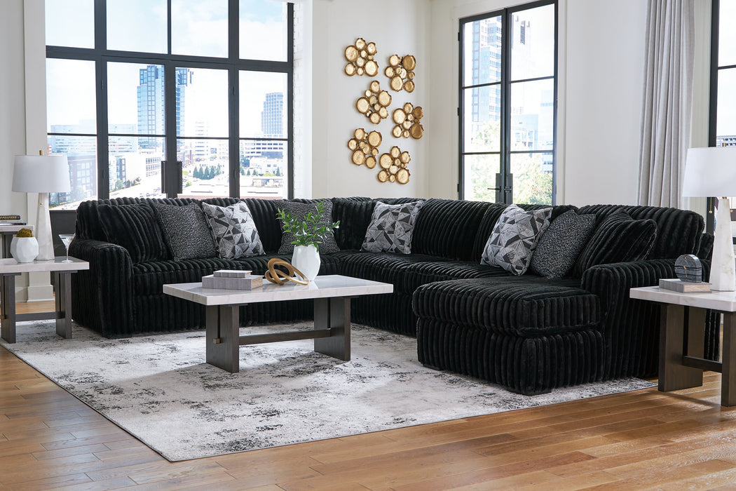 Midnight-Madness Sectional with Chaise - World Furniture Gallery (Newark, CA)