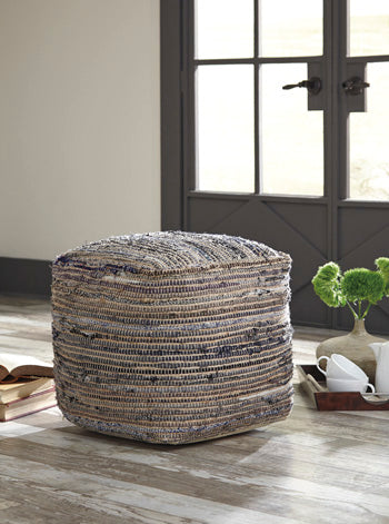 Absalom Pouf - World Furniture Gallery (Newark, CA)