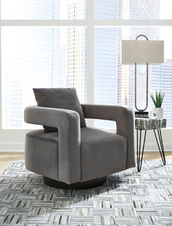 Alcoma Swivel Accent Chair - World Furniture Gallery (Newark, CA)