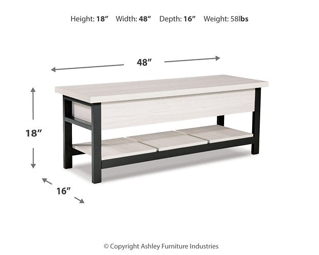 Rhyson Storage Bench - World Furniture Gallery (Newark, CA)