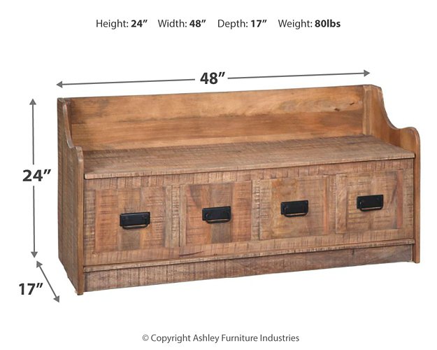 Garrettville Storage Bench - World Furniture Gallery (Newark, CA)