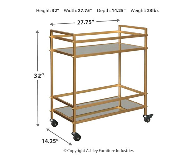 Kailman Bar Cart - World Furniture Gallery (Newark, CA)