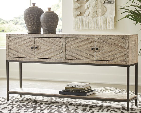 Roanley Sofa/Console Table - World Furniture Gallery (Newark, CA)