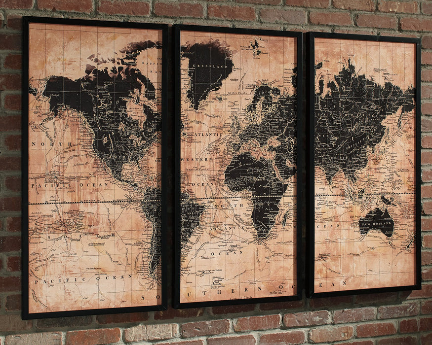 Pollyanna Wall Art (Set of 3) - World Furniture Gallery (Newark, CA)