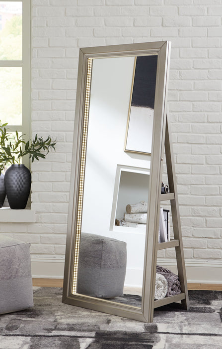 Evesen Floor Standing Mirror with Storage - World Furniture Gallery (Newark, CA)