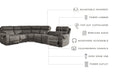 Hoopster 6-Piece Power Reclining Sectional - World Furniture Gallery (Newark, CA)