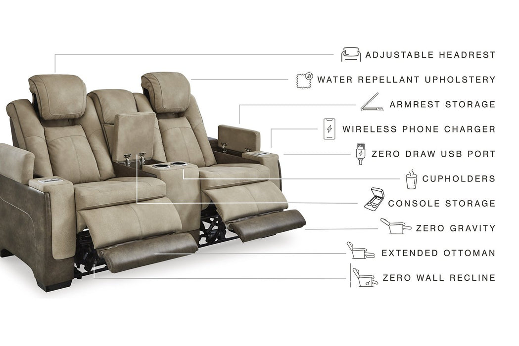 Next-Gen DuraPella Power Reclining Loveseat with Console - World Furniture Gallery (Newark, CA)