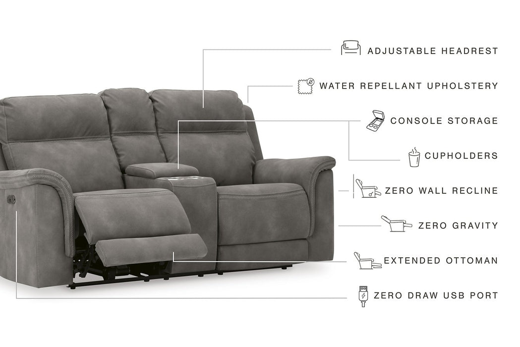 Next-Gen DuraPella Power Reclining Loveseat with Console - World Furniture Gallery (Newark, CA)