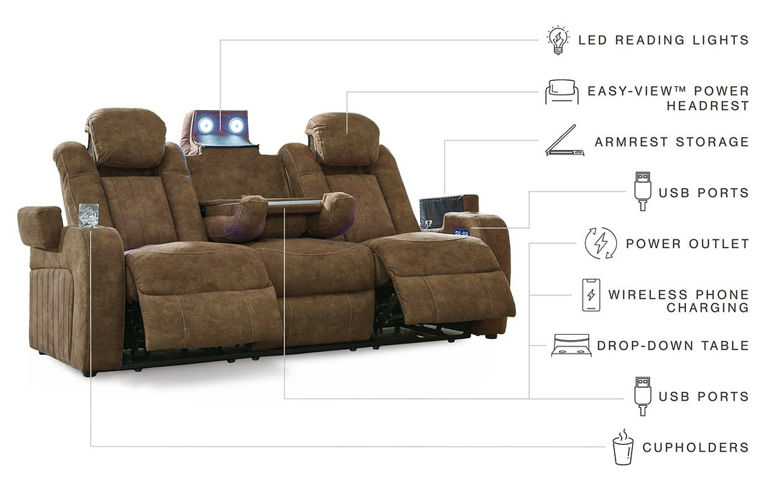 Wolfridge Power Reclining Sofa - World Furniture Gallery (Newark, CA)