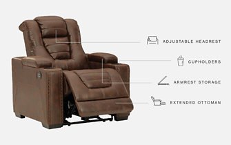 Owner's Box Power Recliner - World Furniture Gallery (Newark, CA)