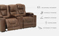 Owner's Box Power Reclining Loveseat with Console - World Furniture Gallery (Newark, CA)