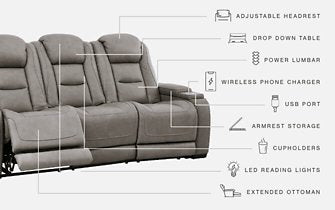 The Man-Den Power Reclining Sofa - World Furniture Gallery (Newark, CA)