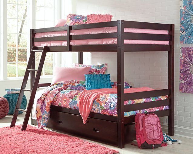 Halanton Youth Bunk Bed with 1 Large Storage Drawer - World Furniture Gallery (Newark, CA)