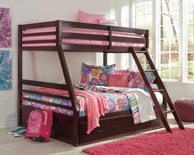 Halanton Youth Bunk Bed with 1 Large Storage Drawer - World Furniture Gallery (Newark, CA)