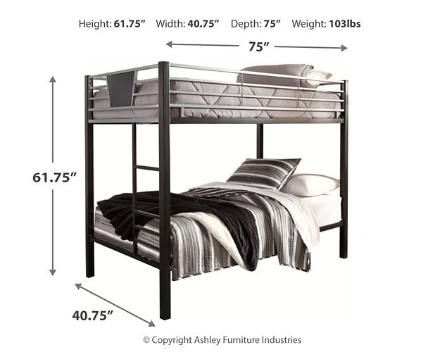 Dinsmore Bunk Bed with Ladder - World Furniture Gallery (Newark, CA)