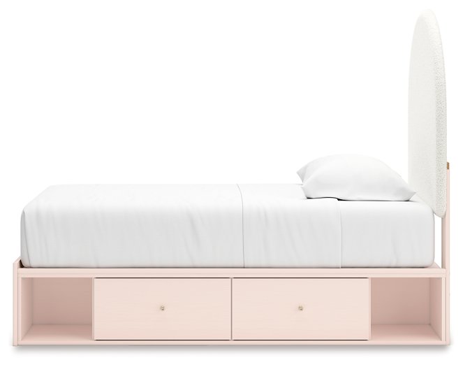 Wistenpine Upholstered Bed with Storage - World Furniture Gallery (Newark, CA)